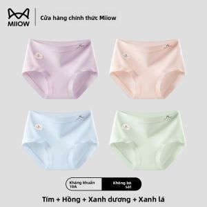 Quần lót tam giác MiiOW nữ làm bằng vải cotton cạp vừa kháng khuẩn thoải mái