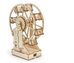 Creative Electric Ferris Wheel DIY Science Set Wooden Puzzle Craft Technology Educational Toys for Children Gift Idea