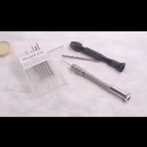 1pc/10pcs Set Mini Hand Drill Manual Twist Drill Tool 4 Heads 0.8-3.0mm Craft Jewelry Walnut DIY Model Making Precision Work