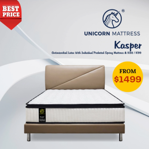Unicorn Kasper 12 Inch With Latex Pocketed Spring PillowTop Mattress + Divan K88 Bedframe Bundle Set