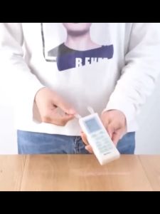 Vỏ bảo vệ điều khiển từ xa TV/máy lạnh bằng silicon trong suốt/dạ quang chống nước trang trí hình tai thỏ hoạt hình-HAUSE