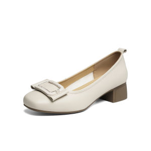 Reddragonfly | Leather Chunky Heel Womens Shoe