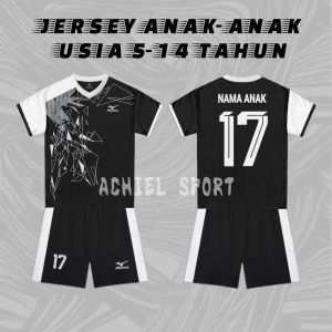 (GRATIS REQUEST SABLON NAMA & NOMOR) SETELAN BAJU JERSEY OLAHRAGA ANAK USIA 5-14 TAHUN BAJU SPORT SEPAKBOLA FUTSAL BADMINTON VOLLEYBALL