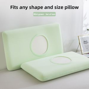 KAMONI | Cool Ice Silk Summer New Memory Foam Elastic Pillow Case