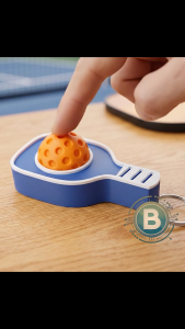 Pickleball Clicker Keychain | Mini Paddle & Ball Fidget Toy | 3D Printed Plastic | Satisfying Click Sound | Quality Pickleball Player Gift | Real Keyboard Switch | Bag Charm | Stress Reliever | Multiple Colors Available