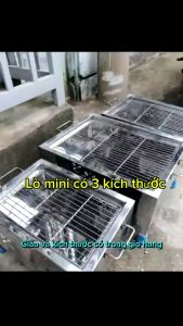 [35-40-45cm] Bếp nướng than inox lò nướng than inox nhỏ gọn tặng kèm vĩ nướng lò nướng mini lò nướng nhỏ