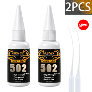 LOOLIFL | Universal 502 Clear Super Glue Instant Adhesive Fast Drying For Plastic Metal Rubber Wood Ceramic Glass Shoes Repair Strong Bond