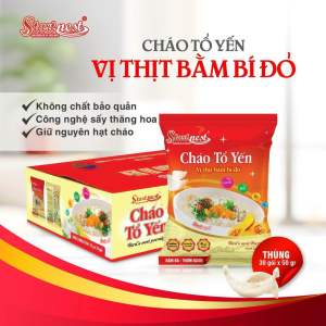Combo 10 Gói Cháo Tổ Yến Thịt Bằm Bí Đỏ Start Nest Gói 50g