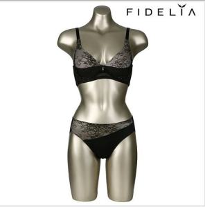 Export Tail Goods: South Korea Fidelia Wireless Plus Size Quick-Drying Black Two-Color Bra