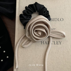 Silk Satin Hair Ties for Women High Elasticity Hair Bands Floral Design Autumn Winter Fashionable Hair Accessories for Girls