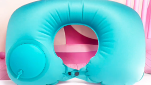 Press Type Inflatable U-Shaped & Square Travel Pillow - Foldable Portable Lightweight Ergonomic Neck Support for Home Office and Trave