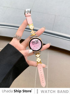 Uhada | Autumn Winter Metal Four-leaf Clover with Leather Smart Watch Band