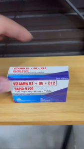 RAPID-B100 VITAMIN B1 + B6 + B12 FDA 100 mg/5 mg/50 mcg Tablet Vitamins