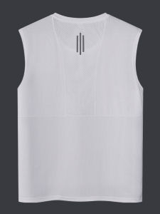 Ice Silk Sports Vest Mens Summer Thin Quick Dry Sleeveless T-Shirt Running Training Fitness Wear Shoulder Strap Breathable Top