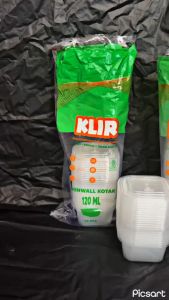 THINWALL KLIR/THINWALL MINI UKURAN 120 ML DAN 150 ML BENTUK KOTAK SAMA SISI