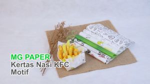 [1 PACK] Kertas Nasi Motif 25x275 Paper Wrap Isi 100 Pcs Printing Laminasi Kertas Nasi KFC MG Paper Laminasi