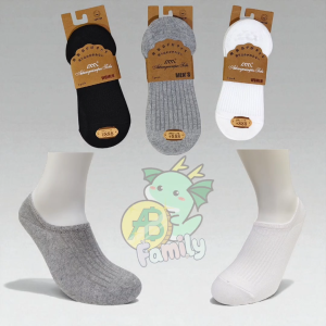 S18 Kaus Kaki Pria Wanita Hidden Polos Tidak Terlihat