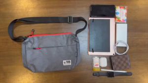 PUNKSTAR  Ready Stock Chinese New Year gifts Water Resistant Lightweight Multi Pockets Casual Sling Messenger Bag Cross Body Bag Fit 11 inch Tablets YKK Zip for Men Women Kids