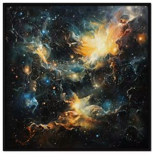 Tranh phong cảnh vũ trụ. Tranh treo tường dán tường sơn dầu canvas trang trí. CGI-1566