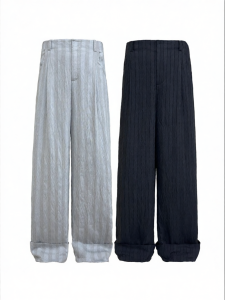 JCAESAR STUDIO | Cord Drawstring Flared Pants with Front Pleats Thin and Comfortable