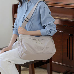 2025 New Womens Large Capacity Crossbody Bag Travel Backpack Single Shoulder Handbag Simple Commuting Bag Casual Oxford Cloth