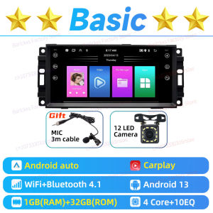 For Chrysler Grand Voyager V 2008-2010 1 Din 7" Wireless Carplay Radio Stereo Head Unit Android Car Multimedia GPS Autoradio