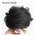New High Temperature Synthetic Hair Bun With Elastic Rubber Band Brown Black Tousled Messy Hair Extensions Ponytail For Women. 