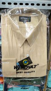 (READY STOK)✅kemeja Wendya.T kemeja polos pria lengan panjang warna cream/coksu✔️kemeja formal reguler fit
