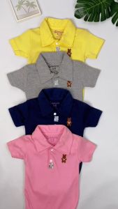 Jumper Kerah Bayi Motif Bordir BEAR  / Jumper Bayi Kerah Laki Laki Perempuan