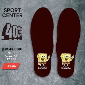 Insole Sepatu/Telapak Dalam Sepatu Spongbob Series Pria & Wanita