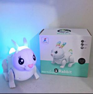 Diskon mainan anak robot kelinci ada lampu dan suara bisa bergerak maju