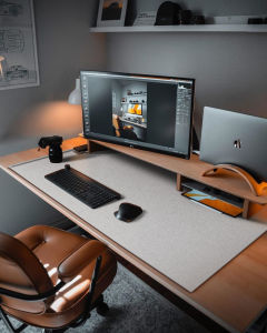 JIELEFAN | Waterproof Flax Large Desk Mat