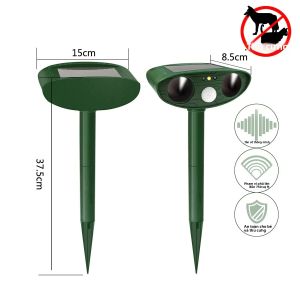 1 Máy Tính Chạy Bằng Năng Lượng Mặt Trời Siêu Âm Đuổi Cho Chó Mèo Chống Nước Sân Vườn Sinh Vật Răn Đe Cho Sân Trang Trại Sạc
