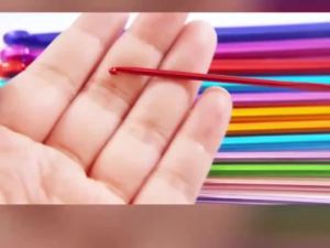 1pc 2-10mm Aluminum Crochet Hooks Set Colorful Aluminum Knitting Needles Engraved Number Crochet Needles for DIY Knitting