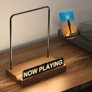 Now Playing Vinyl Record Stand with Light Fingerprint-Proof Acrylic Album Display Holder Warm White LED Stand