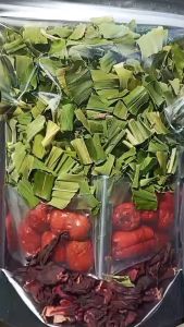 กระเจี๊ยบแดง พูดเล็ก ใบเตยหอม ขนาด 80 กรัม ลดความดัน ลดความนาน