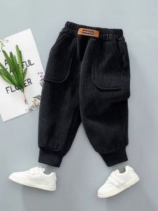 Winter Thickened Sweatpants New Arrival Boy Boy 1 Boy Fleece Padded Pants Fashion One Velvet Long Pants 2 Children Sports Pants