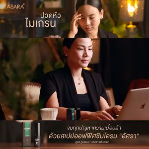 ASARA - Woodland อัศราห์ วู้ดแลนด์ สเปรย์ออฟฟิศซินโดรม บรรเทาอาการไมเกรน แก้ปวดหัว X 3 ชิ้น