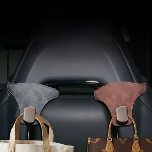 Cute Hidden Hook Car Seat Back Alloy Material Sports Seat Hook Vehicle Interior Storage Hook Flip Suede Car Hook