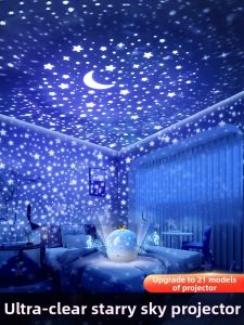 Musical Star Projector Night Light Gift for Kids with Mini Speaker