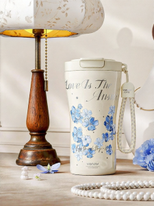 Vanow | Ceramic Lined Thermos Mug Stylish 2026 New Straw
