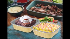 150 Chiếc Giấy Nhôm Cupcake Ly 150Ml Vuông Chống Dính Làm Bánh Ly Nhựa Thân Thiện Với Môi Trường Ramekin Pudding Món Tráng Miệng Kem Hộp Đựng