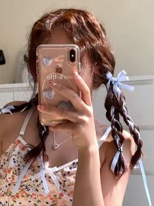 Fashion Long Hair Ribbon Bowknot Duckbill Clip Hairpin Bangs Accessories for Sweet Girls