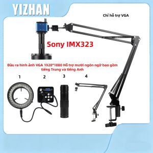 KUAIQU | YIZHAN 13MP 1080P Camera Kính Hiển Vi Với 150X Ống Kính Gấp Chân Đế Sony IMX323 Cảm Biến Cho Chip Sửa Chữa VGA HDMI Kính Hiển Vi Công Nghiệp