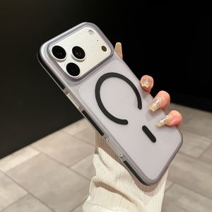 Luxury Corrugated Magnetic Phone Case for iPhone 18 17 16 15 Pro Max 18Pro Shockproof Bumper for Magsafe Matte Translucent Cover