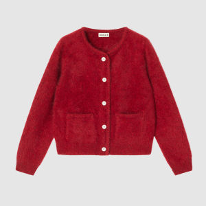 ICICLE | Wool Blend Red Knit Cardigan