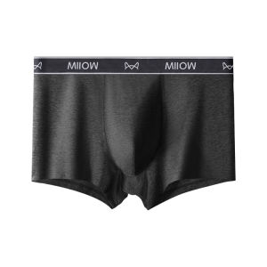 MiiOW | กางเกงบ็อกเซอร์ชายผ้าฝ้ายแท้ป้องกันแบคทีเรีย ทรงสี่เหลี่ยม ระบายอากาศได้ดี ไซส์ใหญ่ กางเกงขาสั้นทรงสามเหลี่ยมสำหรับผู้ชาย