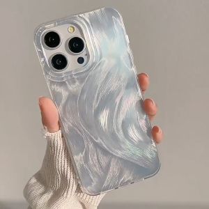 Luxury Silver Laser Hard Shockproof Phone Case For iPhone 15 14 Pro Max Plus 13 12 11 Pro Max X XR XS Max 8 Plus + 7 Plus Fashion Anti-fall Phone Casing Cover Shell