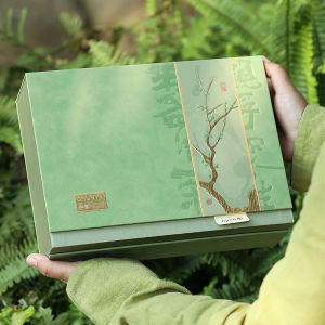 2025 New Premium Tea Packaging Box Empty Box Dragon Well Tips White Tea Green Tea Gift Box Empty Box High End Biluochun Longjing