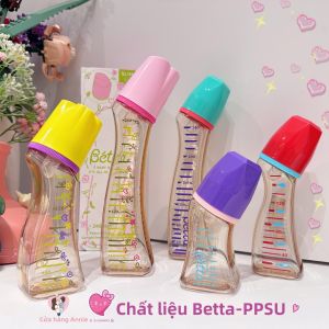 Doctor Betta PPSU Nhựa Bình Sữa Chống Trào Ngược 80/120/240/320ml Bình Sữa Hình Mỏ Vịt Cho Trẻ Sơ Sinh Từ 0-12 Tháng Tuổi